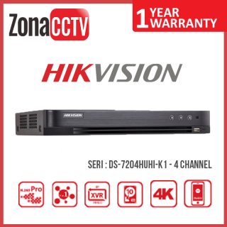 Zona CCTV Cirebon - HIKVISION TURBO DVR - DS-7204HUHI-K1 - 4 Channel