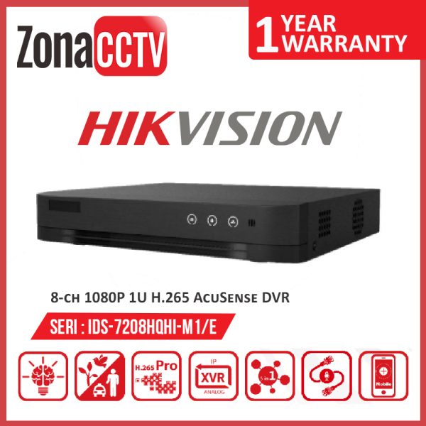 HIKVISION TURBO DVR - IDS-7208HQHI-M1E - 8 Channel