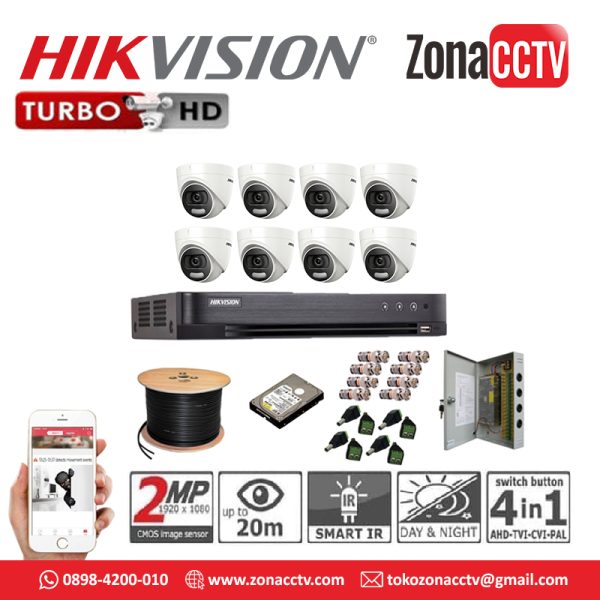 Paket 8 CH - Hikvision Indoor DS-2CE76D0T-EXLPF