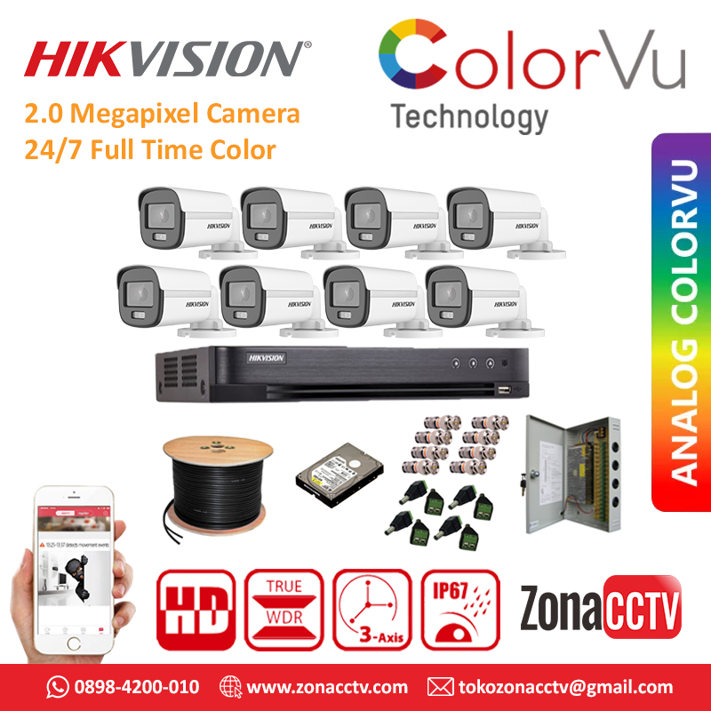 Paket-8-CH-Hikvision-Outdoor-DS-2CE10DFT-ColorVu-2mp