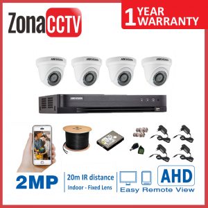 Paket 4 Kamera CCTV Indoor Hikvision 2MP