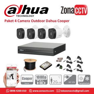 Paket 4 CH - Dahua Outdoor 2mp